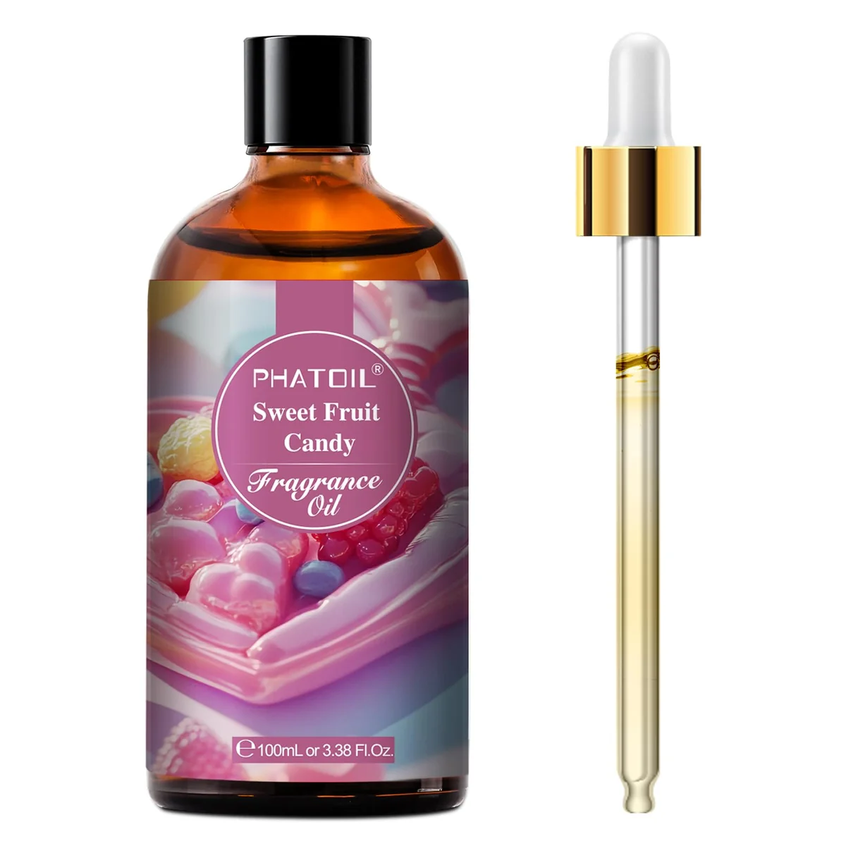 PHATOIL 3.38FL.OZ Sweet Fruit Candy Fragrance Oils for Aromatherapy